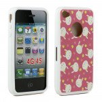 Wholesale iPhone 4 4S Happy Bunny Design Gummy Case (Happy Bunny)